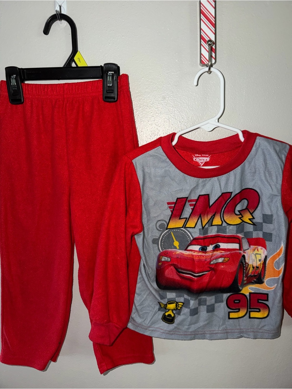 Disney Red & Gray Lightning McQueen Kids Pajama Set